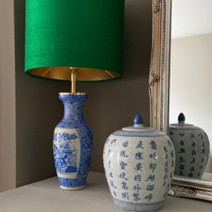 Lamp Blauw Chinees Porselein Vaaslamp | Upcycle Handgemaakt | Design Lampenvoet | Bohemian & Eclectisch | Lauren S Verlichting