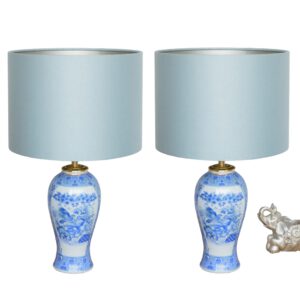 Tafellamp Blauw Chinees Porselein Set van 2 Chinese Lampen Vintage Chinoiserie | Lauren S