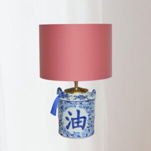 Tafellamp Blauw Gemberpot Lamp Chinoiserie Vintage Stijl, Handgemaakt | Lauren S