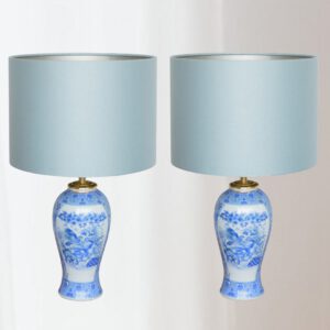 Tafellamp Blauw Chinees Porselein Set van 2 Chinese Lampen Vintage Chinoiserie | Lauren S