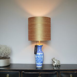 Lamp Blauw Chinees Porselein Vaaslamp | Upcycle Handgemaakt | Design Lampenvoet | Bohemian & Eclectisch | Lauren S Verlichting