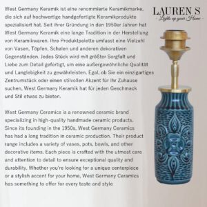 Tafellamp Retro West Germany Lamp met Ikat Zijden Lampenkap Handgemaakt | Lauren S