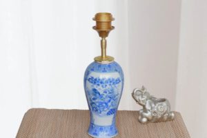 Lamp Blauw Chinees Porselein Tafellamp Upcycle en Handgemaakt Lampenvoet | Lauren S