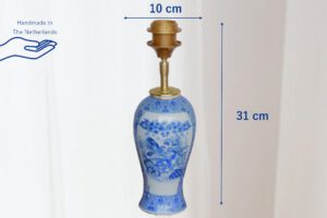 Lamp Blauw Chinees Porselein Tafellamp Upcycle en Handgemaakt Lampenvoet | Lauren S