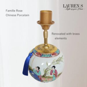 Tafellamp Gemberpot Lamp Famille Rose Vintage Stijl, Chinees Porselein | Lauren S