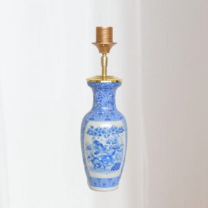 Tafellamp Chinees Blauw met Kobaltblauwe Lampenkap Zijde Handgemaakte Lamp | Lauren S