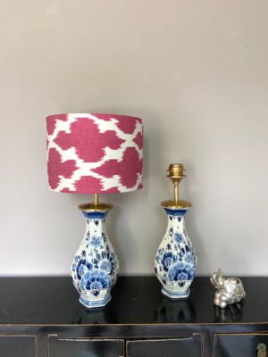 lamp delfts blauw met roze