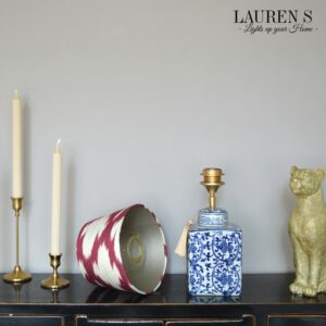 set accessoires met keramieken lamp