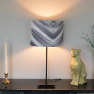 slaapkamer lamp, zwart met beige